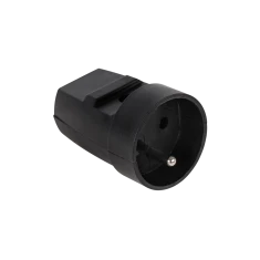 Розетка з заземленням Elgotech G-10-2 Black (URZ3011)