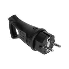 Штепсель гумовий з утримувачем і заземленням IP44 WT-30GU (URZ3289)