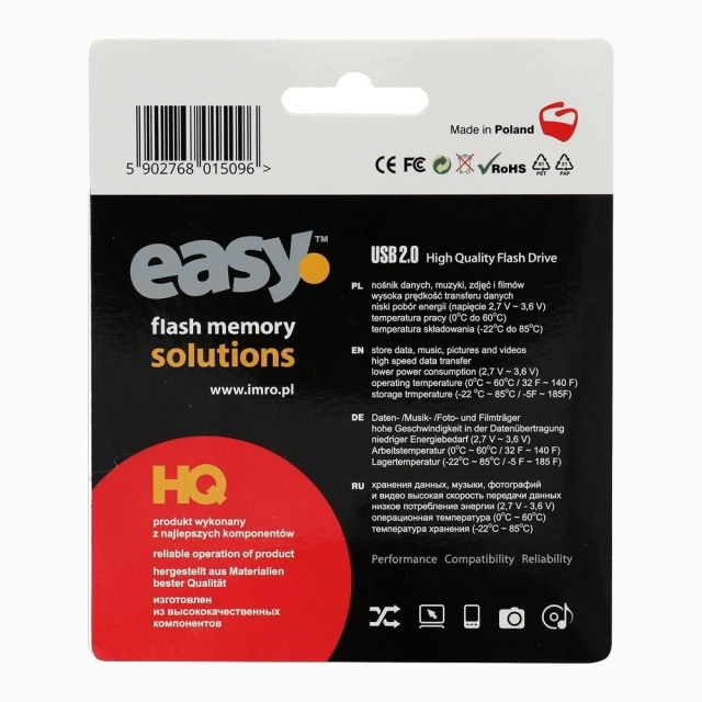 USB Flash Drive Imro Easy 64GB USB2.0 (5902768015096)