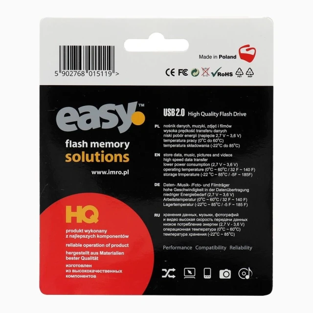 USB Flash Drive Imro Easy 32GB USB2.0 (5902768015119)