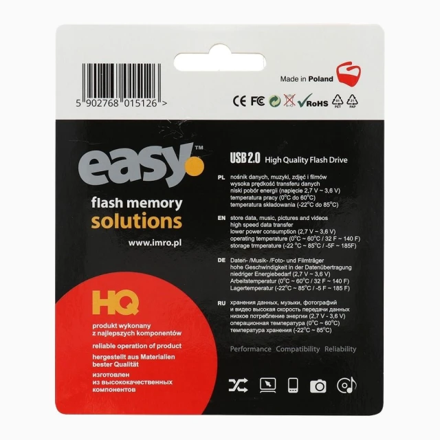 USB Flash Drive Imro Easy 16GB USB2.0 (5902768015126)