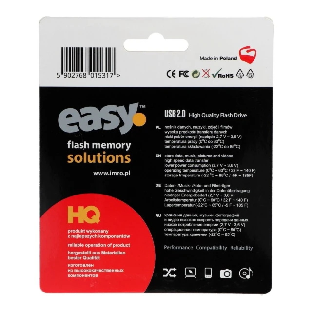 Флеш-накопичувач Imro Easy 128 ГБ USB 2.0 (5902768015317)