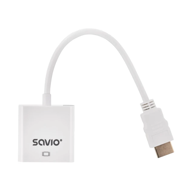 Адаптер Savio CL-201 HDMI M – VGA F White (5902768707748)