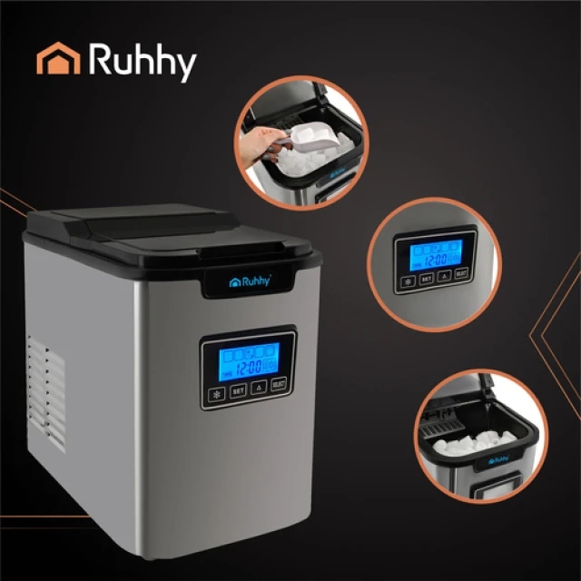 Льодогенератор Ruhhy K5536 3 розміри кубиків самоочисний (5902802904751)