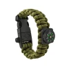 Браслет виживання Trizand 5-в-1 з вогнивом компасом свистком Green (5902802907424)