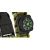 Браслет виживання Trizand 5-в-1 з вогнивом компасом свистком Green (5902802907424)