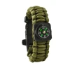 Браслет виживання Trizand 5-в-1 з вогнивом компасом свистком Green (5902802907424)