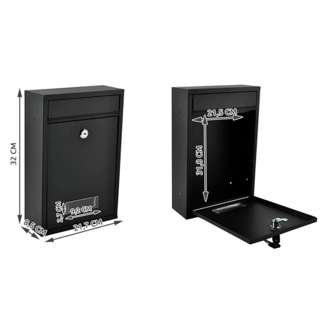 Почтовый ящик Malatec S6237 Black (5902802907806)