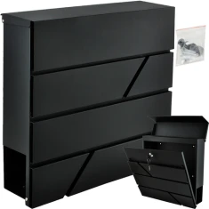 Поштова скринька Malatec S6238 формат A4 Black (5902802907813)