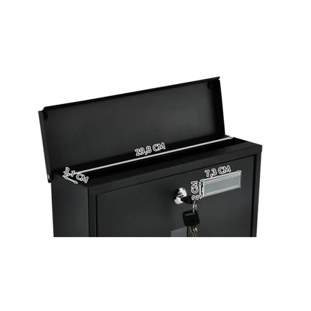 Почтовый ящик формат Malatec A4 Black (5902802907820)