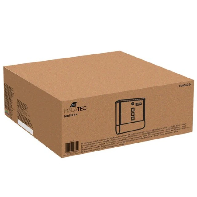 Почтовый ящик формат Malatec A4 Black (5902802907820)