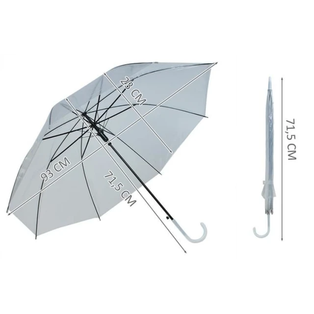 Зонт Malatec Clear автоматический White (5902802909107)