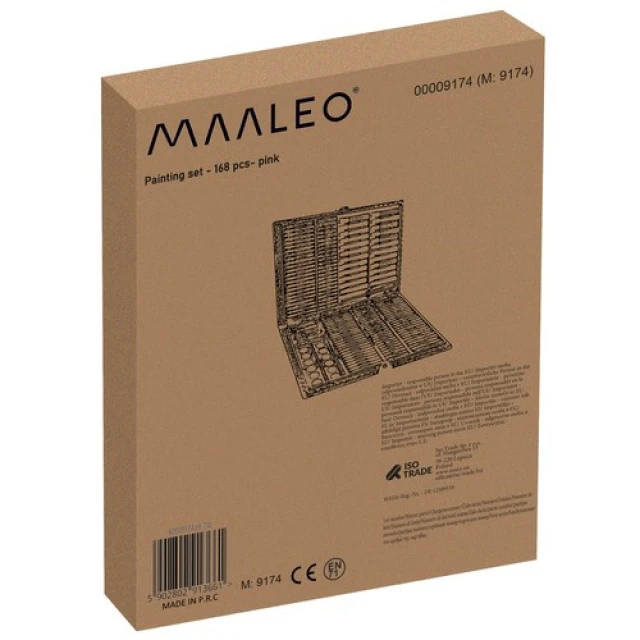 Набір для малювання у валізі Maaleo 168 шт Pink (5902802913661)
