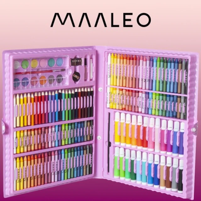 Набір для малювання у валізі Maaleo 168 шт Pink (5902802913661)