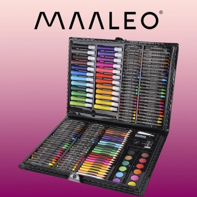 Набір для малювання у валізі Maaleo 168 шт Black (5902802913678)