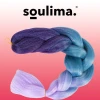 Синтетичні коси для волосся омбре Soulima Blue + Purple (5902802915726)