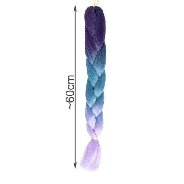 Синтетичні коси для волосся омбре Soulima Blue + Purple (5902802915726)