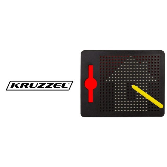 Магнітна дошка з кульками та стилусом Kruzzel 380 отворів (5902802917881)