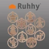 Набір різдвяних кульок дерев'яних Ruhhy 10 шт (5902802918048)