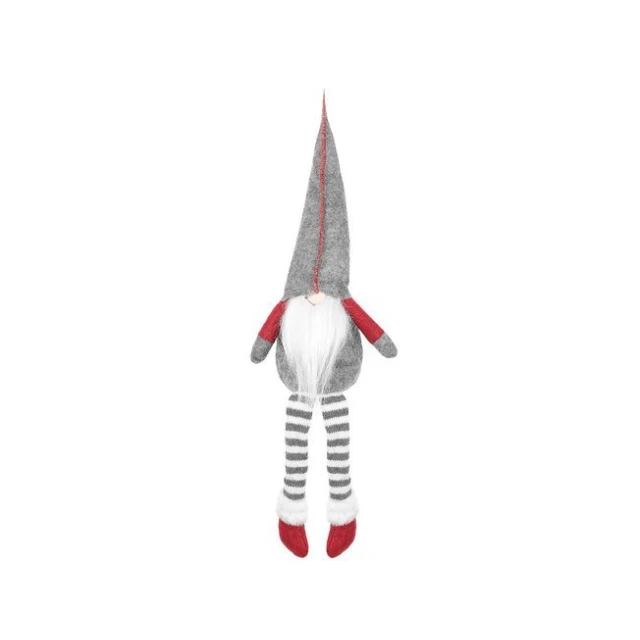 Новорічний декор Гном сидячий Ruhhy Grey (5902802918116)