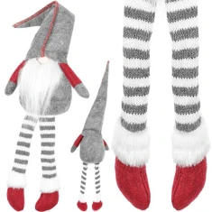 Новорічний декор Гном сидячий Ruhhy Grey (5902802918116)