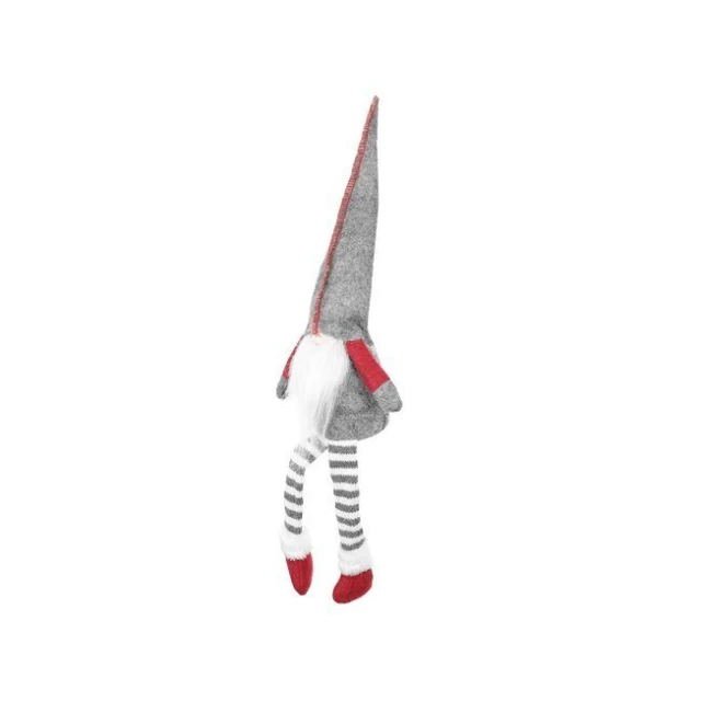 Новорічний декор Гном сидячий Ruhhy Grey (5902802918116)