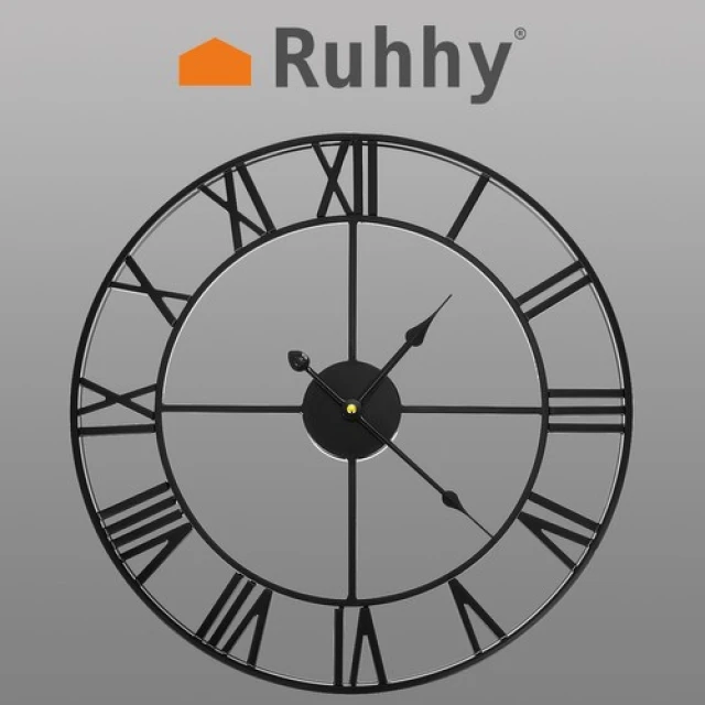 Часы настенные ретро Ruhhy Black (5902802918178)