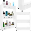 Етажерка кухонна на колесах пластикова Ruhhy 3 ярусу White (5902802919007)