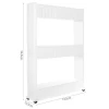 Етажерка кухонна на колесах пластикова Ruhhy 3 ярусу White (5902802919007)