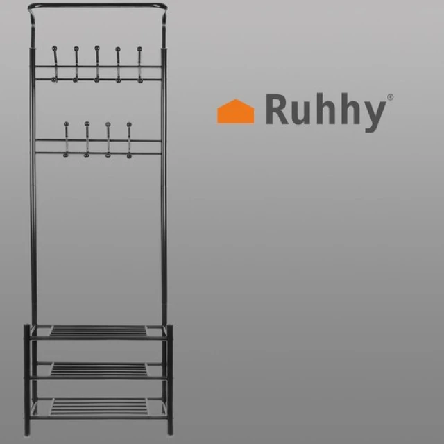 Вішалка для одягу Ruhhy з полицею для взуття (5902802921697)