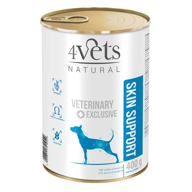 Ветеринарна дієта для собак Dolina Noteci 4Vets Dog Skin Support 400 г (5902811741040)
