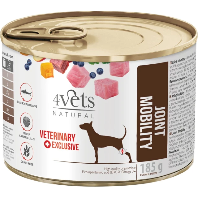 Ветеринарна дієта для собак 4Vets Natural Dog Joint Mobility 185 г (5902811741125)