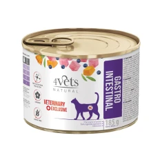 Вологий корм для котів 4Vets Natural Gastro Intestinal з куркою 185 г (5902811741316)