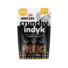 Ласощі для собак UNISZKI Crunchy з індичкою, шавлією та кропивою 80 г (5902921213574)