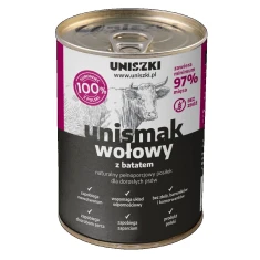 Вологий корм для собак UNISZKI Unismak з яловичиною 400 г (5902921219156)