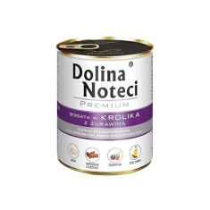 Вологий корм для собак DOLINA NOTECI Premium з кроликом і журавлиною 800 г (5902921300052)