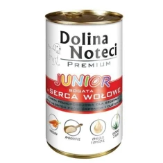 Влажный корм для щенков DOLINA NOTECI Premium Junior с сердцем говяжьим 400 г (5902921300403)