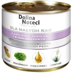Влажный корм для собак DOLINA NOTECI малых пород Premium с кроликом, фасолью и рисом 185 г (5902921300427)