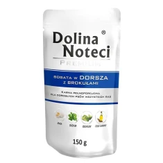 Вологий корм для собак DOLINA NOTECI Premium з тріскою та броколі 150 г (5902921300663)