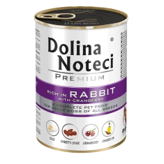 Вологий корм для собак DOLINA NOTECI Premium з кроликом та журавлиною 400 г (5902921300793)