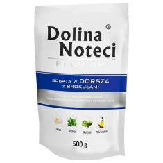 Вологий корм для собак DOLINA NOTECI Premium з тріскою і броколі 500 г (5902921300816)