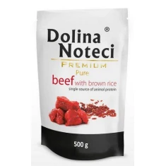 Влажный корм для собак DOLINA NOTECI Premium Pure с говядиной и коричневым рисом 500 г (5902921300939)