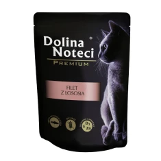 Вологий корм для котів DOLINA NOTECI Premium філе з лосося в соусі 85 г (5902921300946)