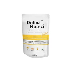 Вологий корм для цуценят малих порід DOLINA NOTECI Premium Junior з курячими шлунками і телячою печінкою 100 г (5902921300984)