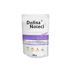 Влажный корм для щенков DOLINA NOTECI малых пород Premium Junior с печенью кролика и языками оленя 100 г (5902921301004)