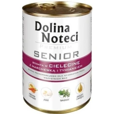 Влажный корм для пожилых собак DOLINA NOTECI Premium Senior с телятиной, морковью и тимьяном 400 г (5902921301066)