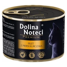 Вологий корм для котів DOLINA NOTECI Premium філе з грудки курки в соусі 185 г (5902921301127)