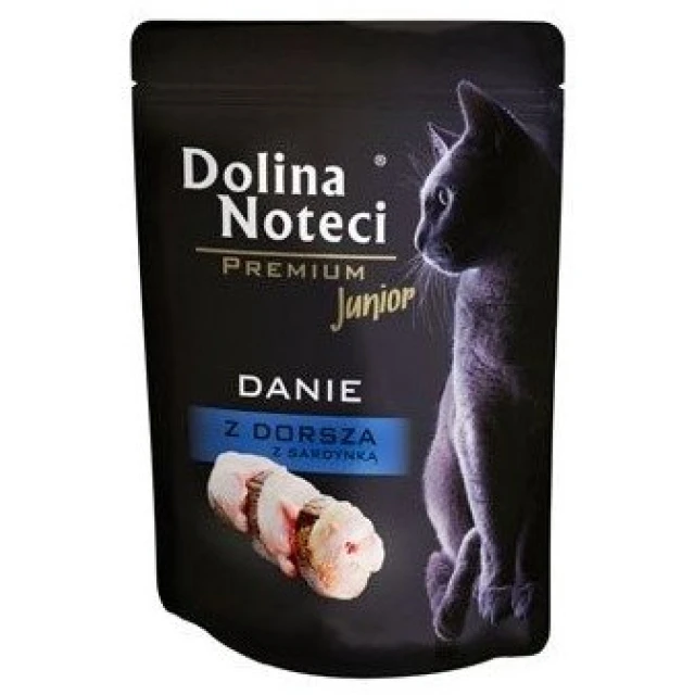 Вологий корм для кошенят DOLINA NOTECI Premium Junior з тріскою та сардиною 85 г (5902921303220)