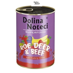 Вологий корм для собак DOLINA NOTECI Superfood з козулею і яловичиною 400 г (5902921303589)