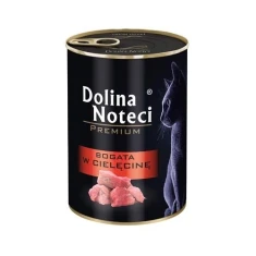 Вологий корм для котів DOLINA NOTECI Premium з телятиною 400 г (5902921303725)